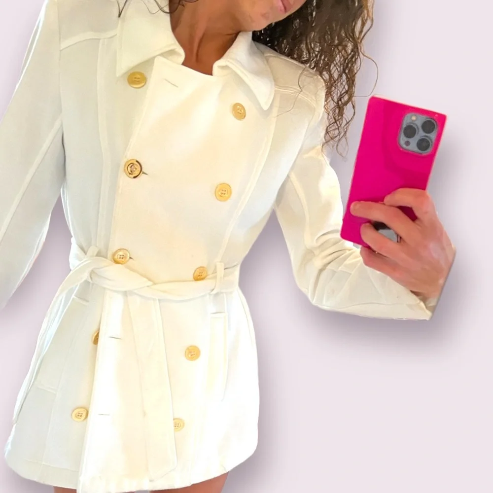BeBe white Peacoat - Picture 4 of 11
